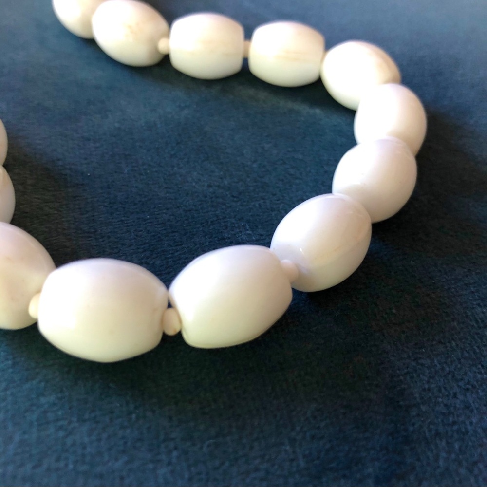 Vintage White Bead Necklace